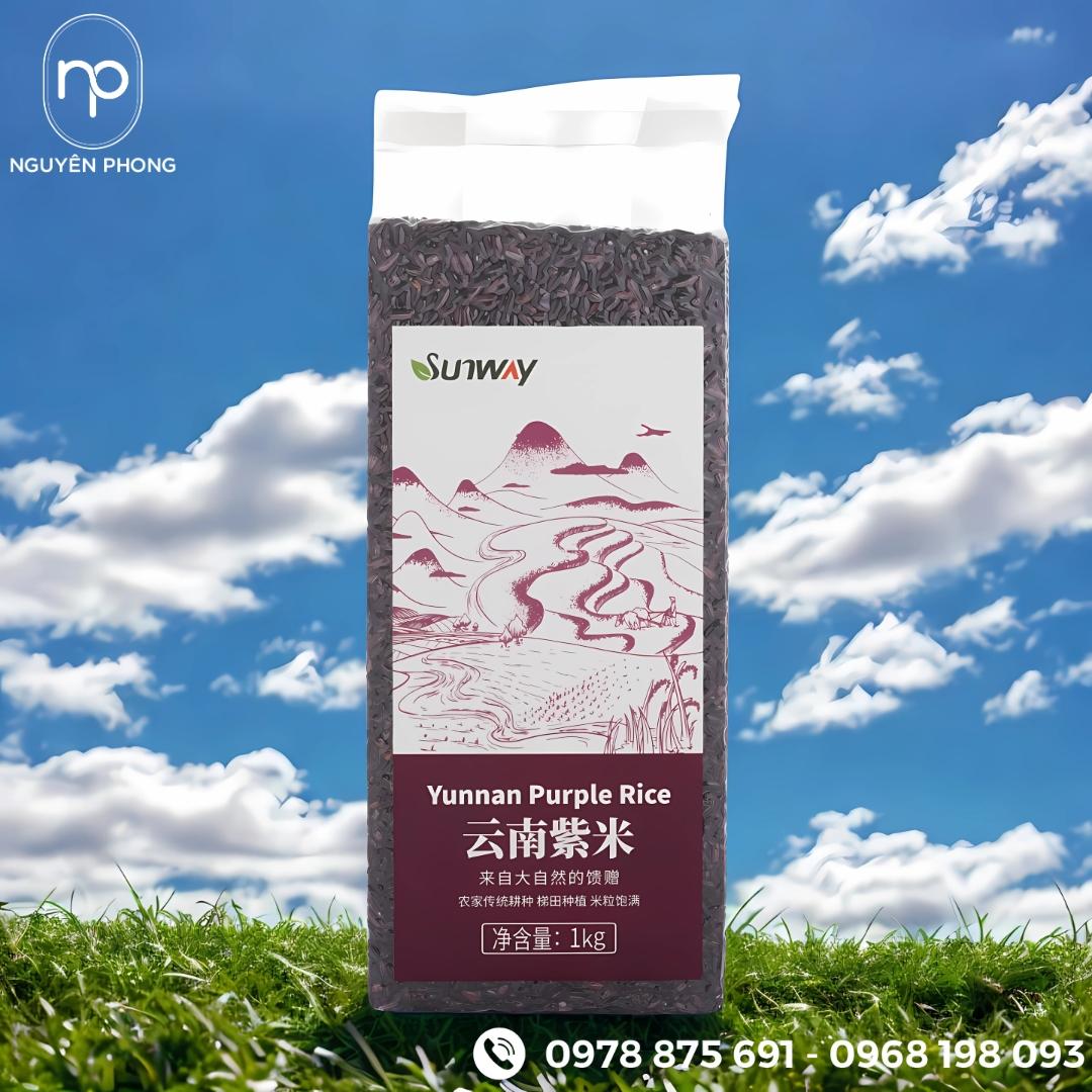 Mẫu tem gạo lứt in hình cánh đồng